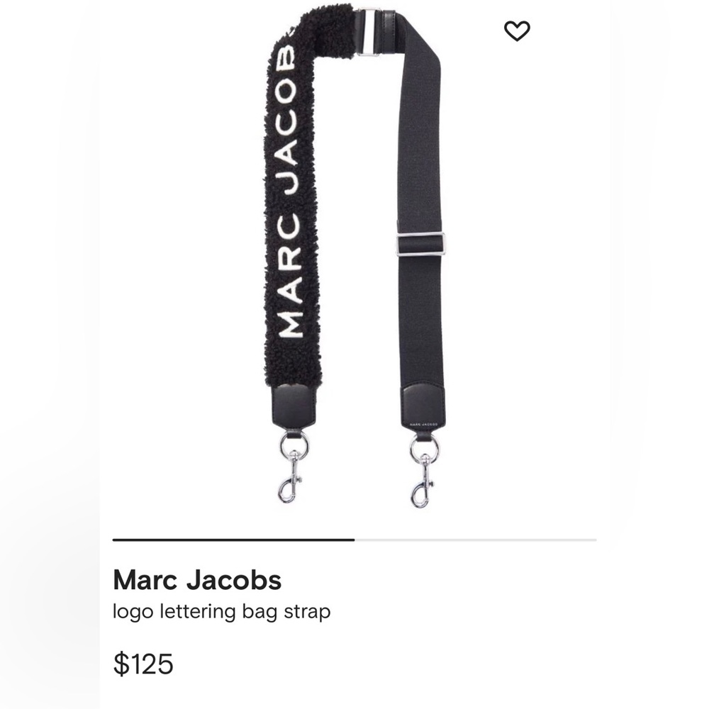 Marc Jacobs sherpa logo lettering web strap